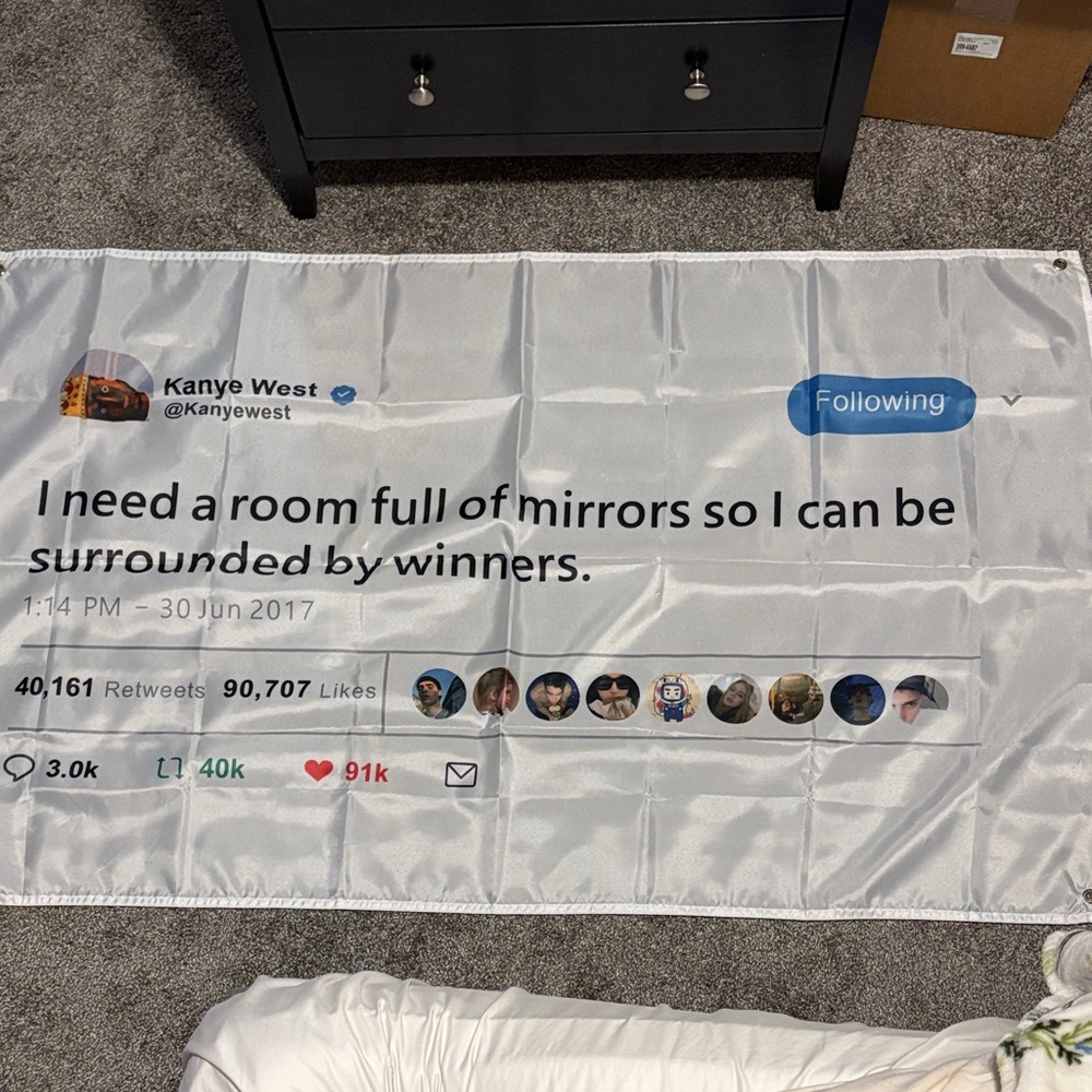 Kanye White Twitter Quote banner